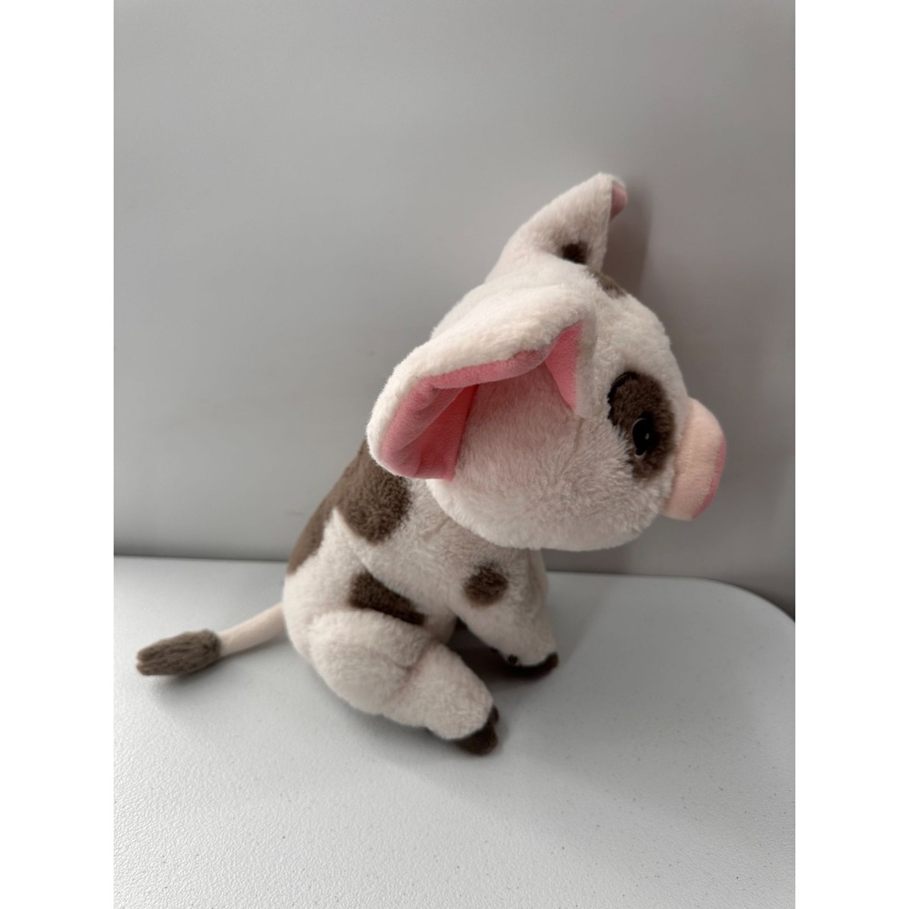Disney Store Pua Pig Moana Plush Toy 13 Inch Embroidered Speckled Maui Pot Belly - Picture 8 of 10
